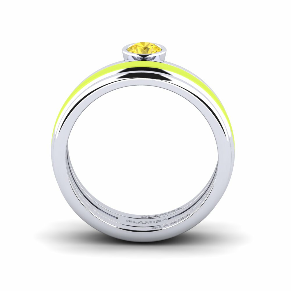 Saphir Jaune Bague Bavegels - M