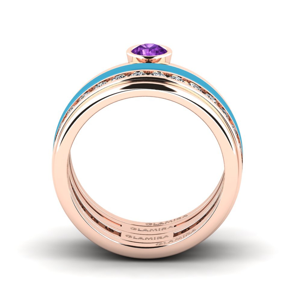 Rotgold 375 Ring Bavegels - N