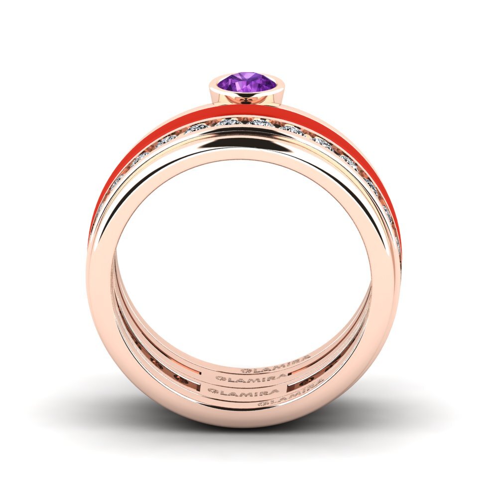 Rotgold 375 Ring Bavegels - N