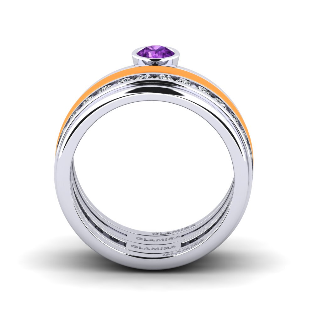 950 Platin Ring Bavegels - N