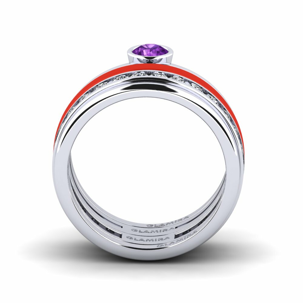 Argent Blanc Bague Bavegels - N
