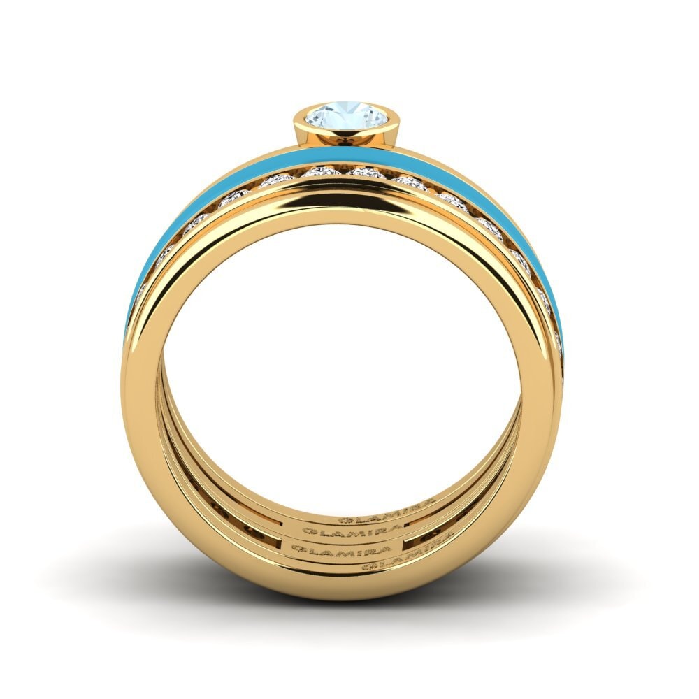 Aquamarin Ring Bavegels - N