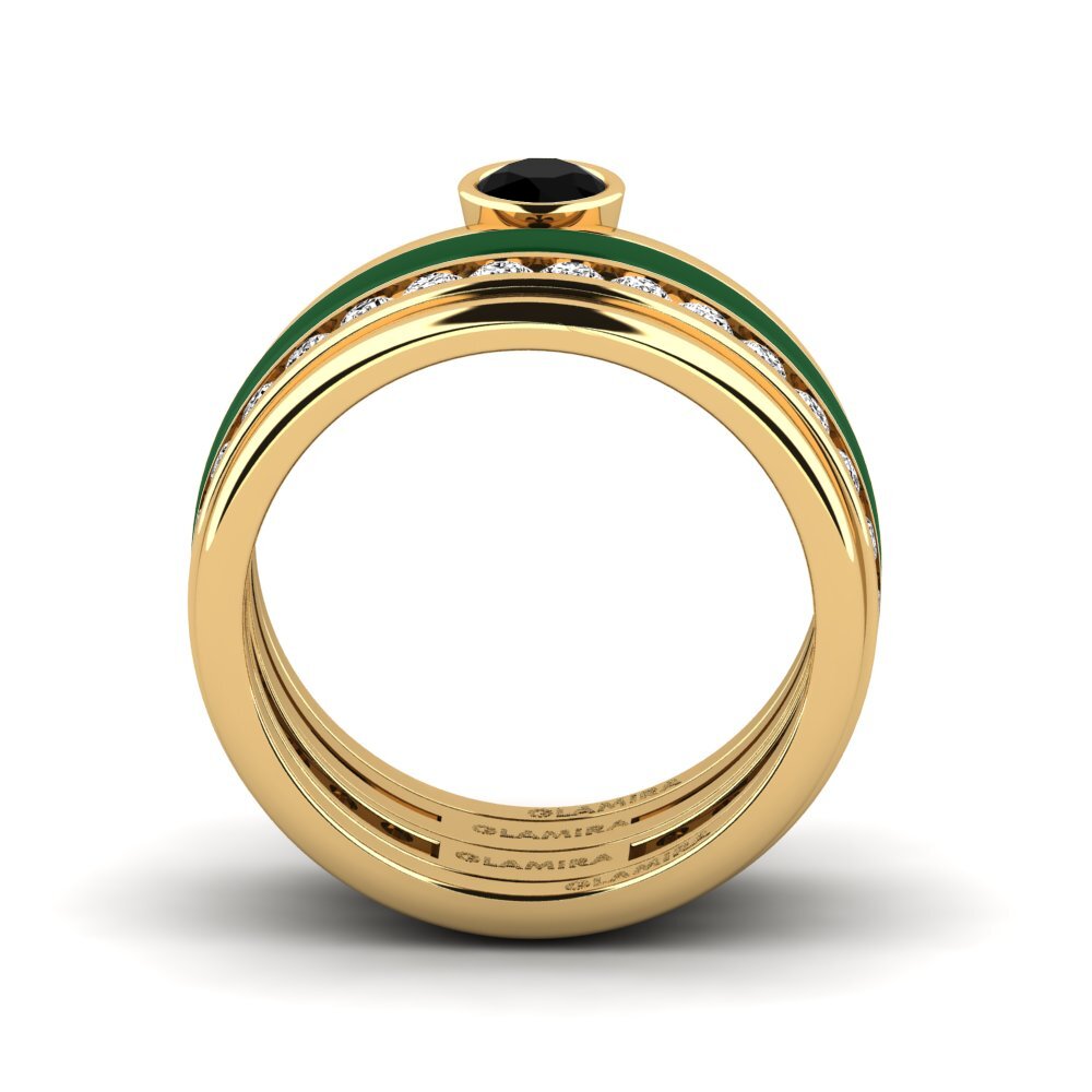 Schwarzer Onyx Ring Bavegels - N