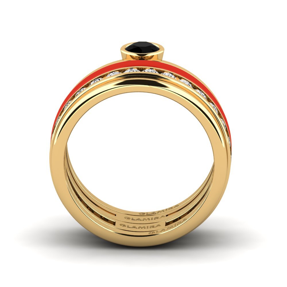 Schwarzer Onyx Ring Bavegels - N