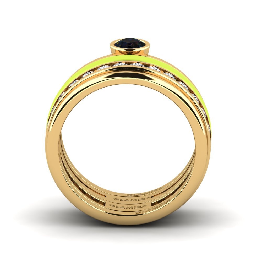 Schwarzer Opal Ring Bavegels - N