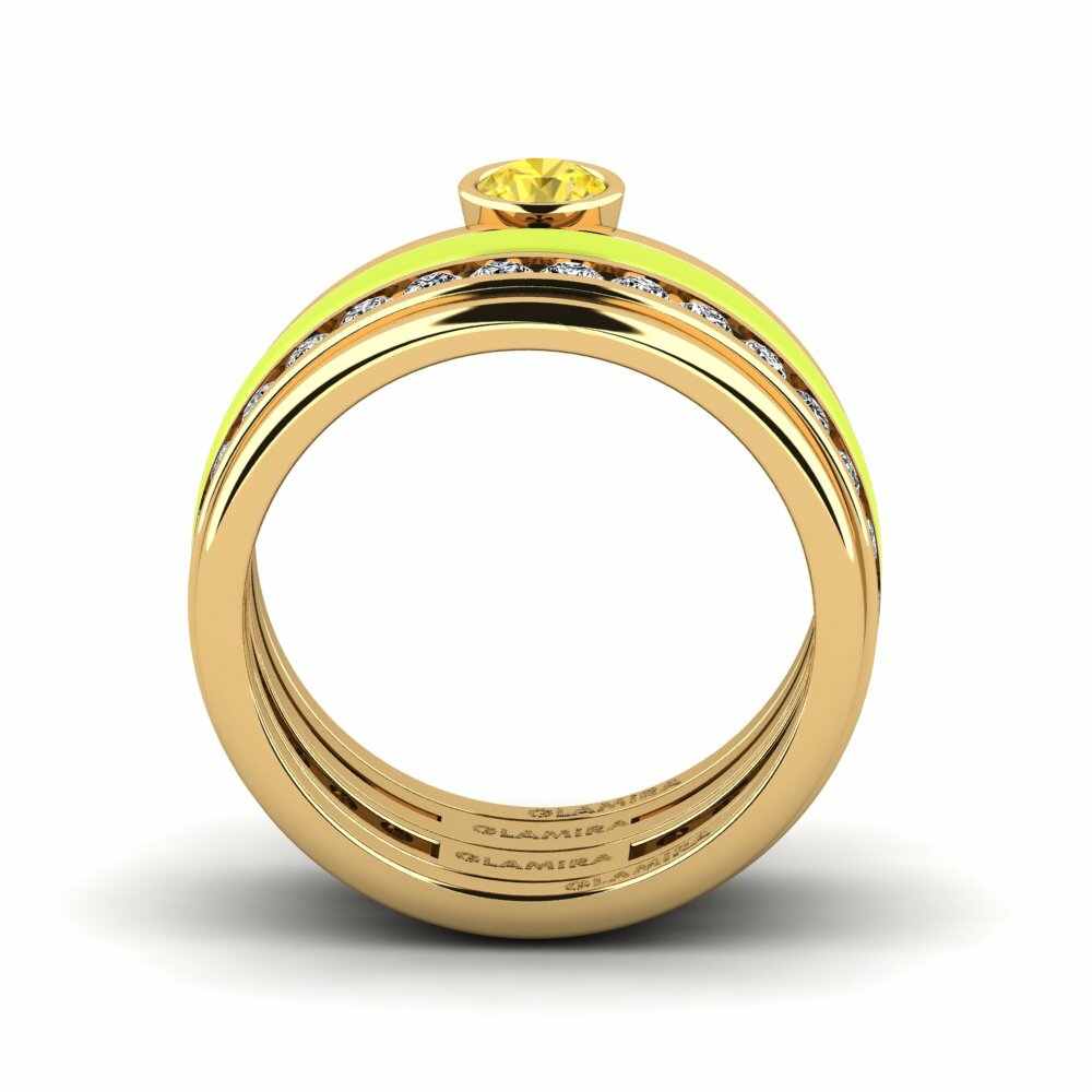 Saphir Jaune Bague Bavegels - N
