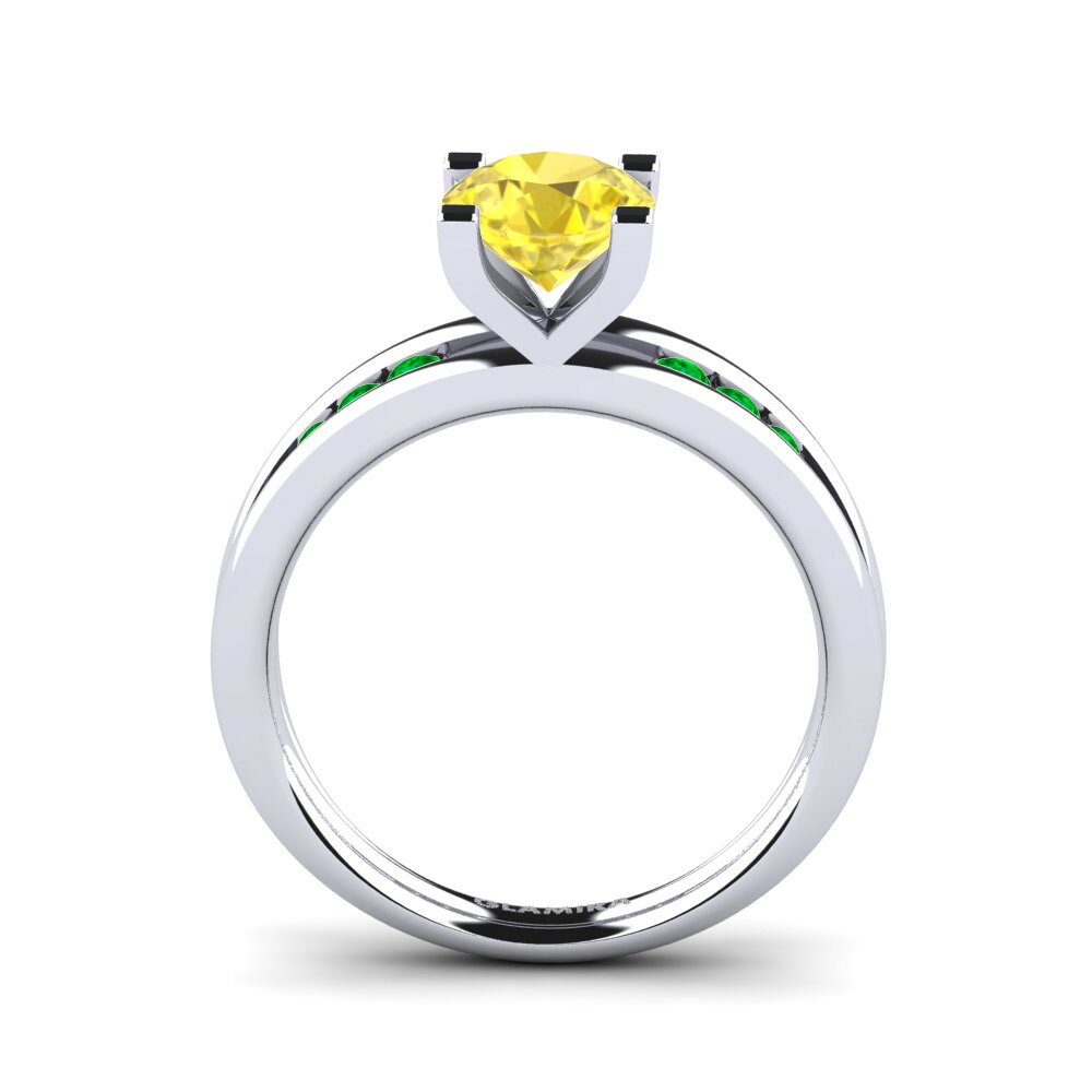 Yellow Sapphire Engagement Ring Bayamine 1.0 crt