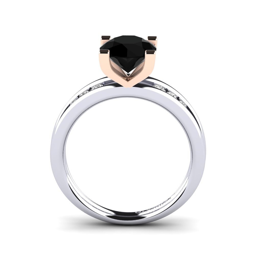 Ónix Negro Anillo de compromiso Bayamine 1.6 crt