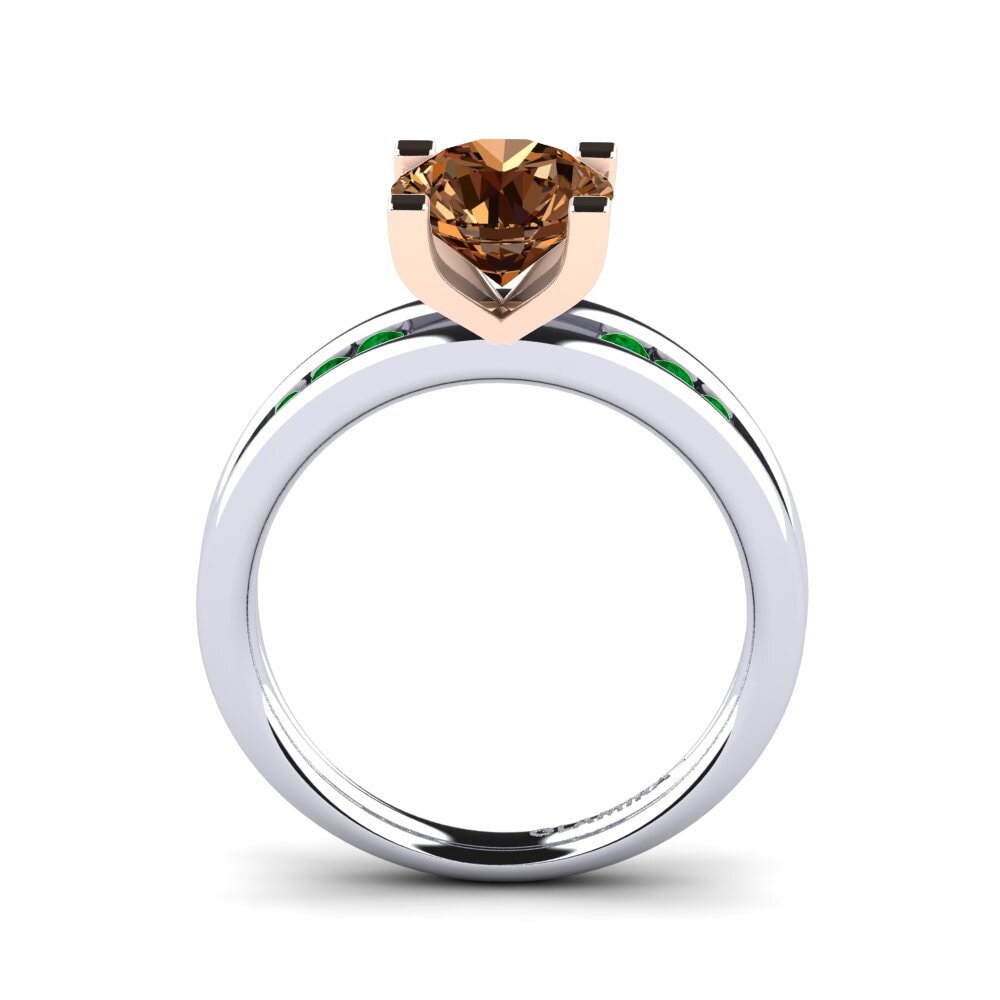 Brown Diamond Engagement Ring Bayamine 1.6 crt