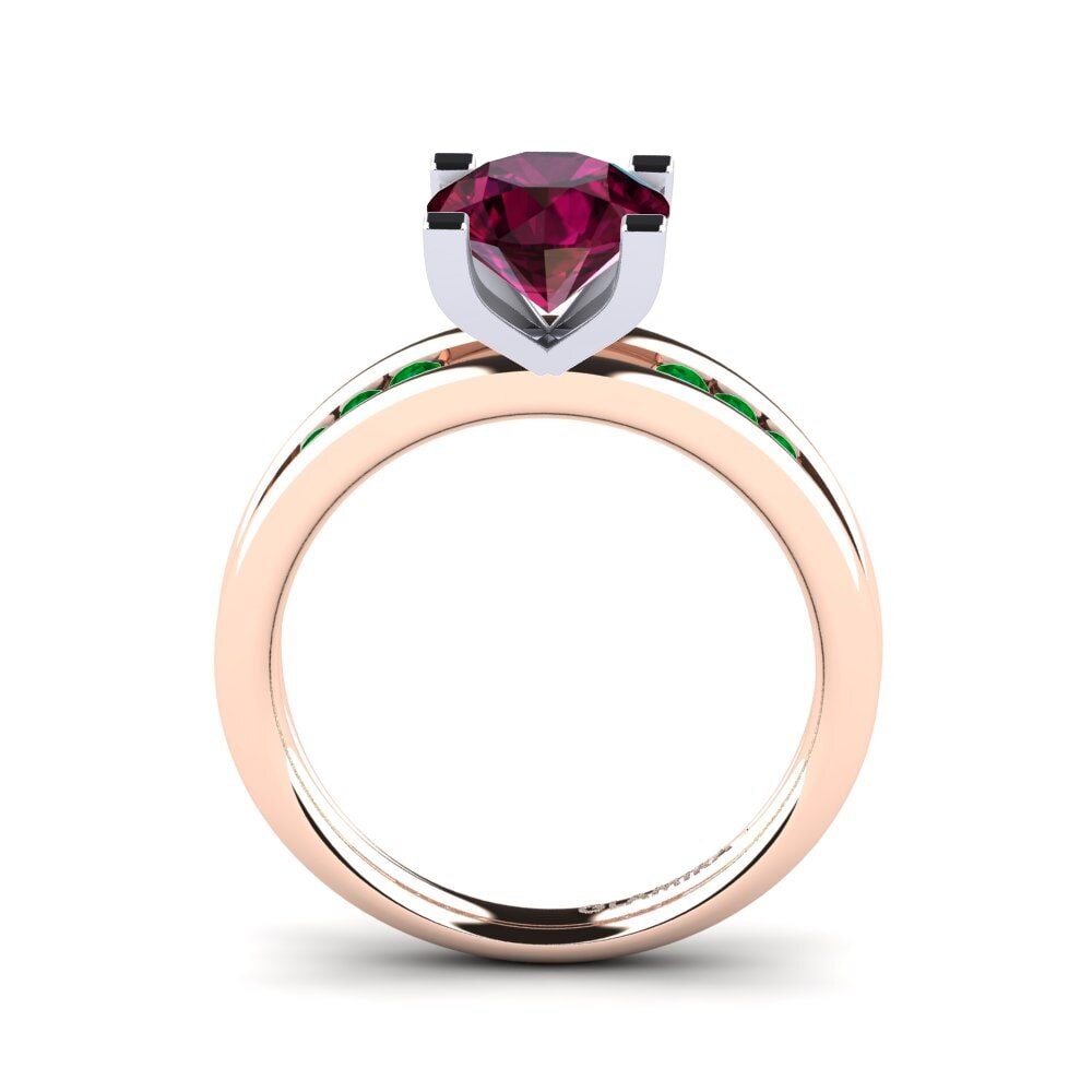 14k Rose & White Gold Engagement Ring Bayamine 1.6 crt