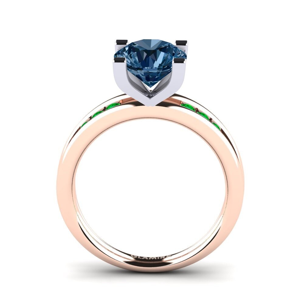 14k Rose & White Gold Engagement Ring Bayamine 2.0 crt