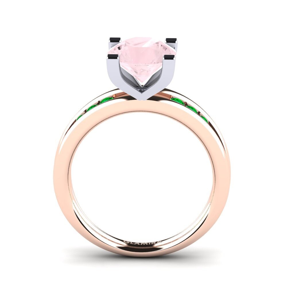 14k Rose & White Gold Engagement Ring Bayamine 2.0 crt