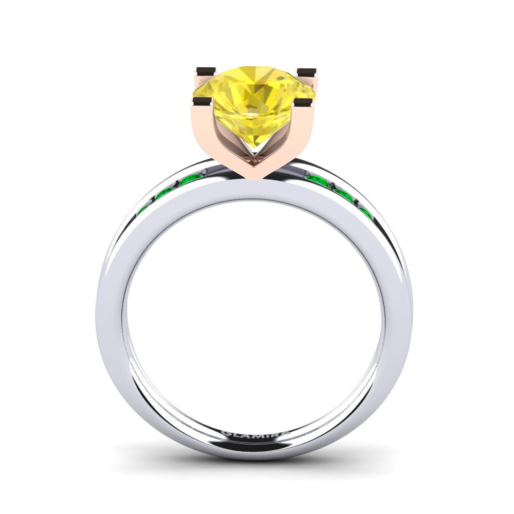 Yellow Sapphire Engagement Ring Bayamine 2.0 crt