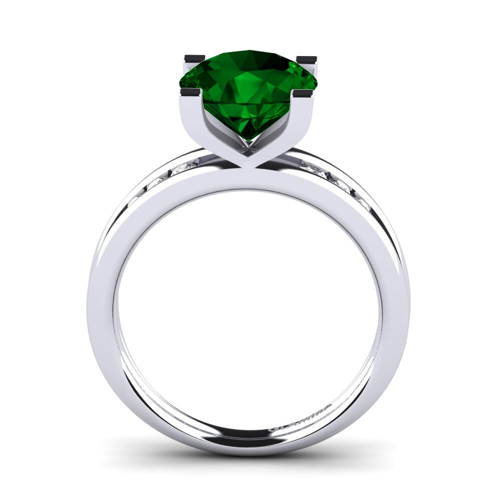 Green Zirconia Engagement Ring Bayamine 3.0 crt