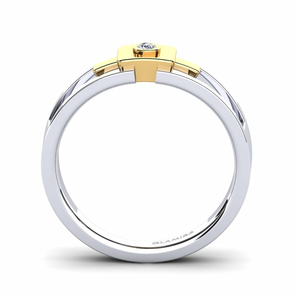 18ct White / Yellow Gold Men's Ring Beamard