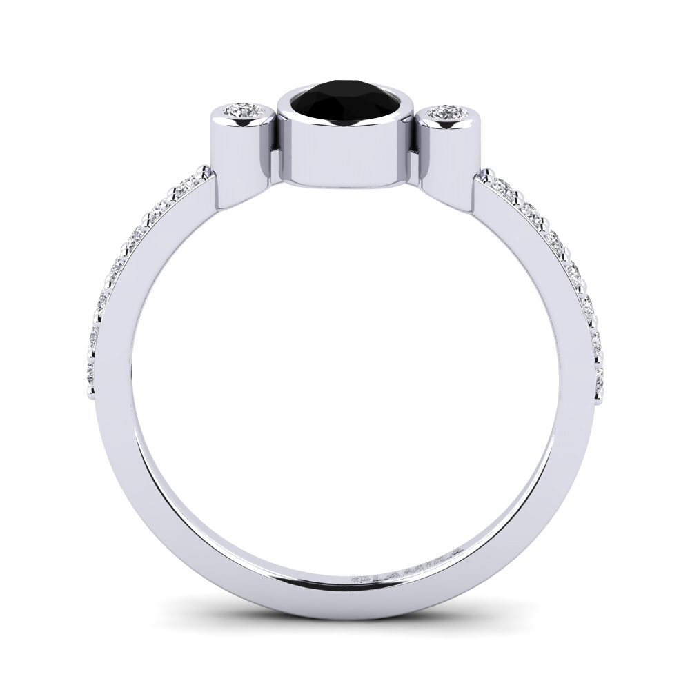 Black Sapphire Engagement Ring Bece
