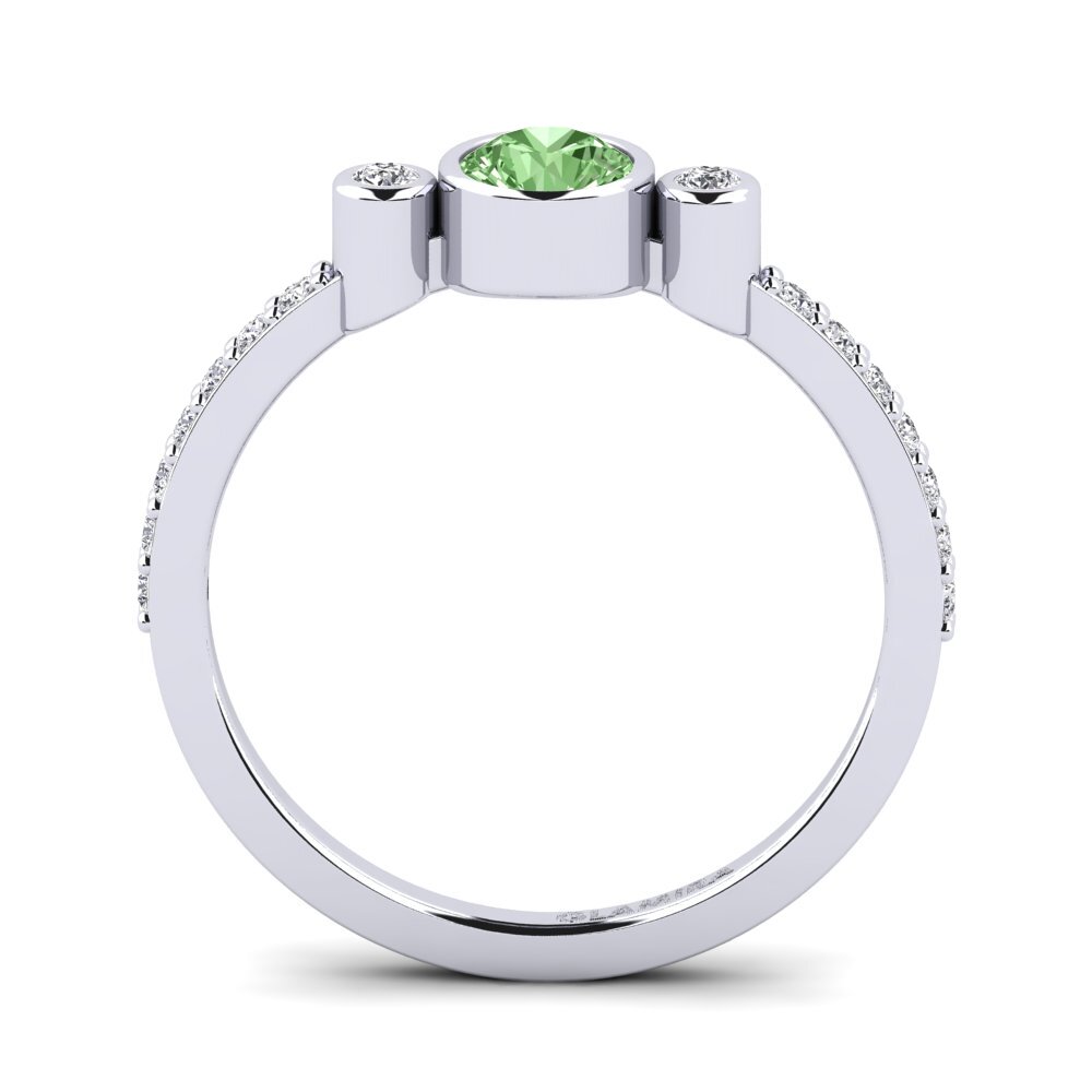 Diamante Verde Anel de Noivado Bece