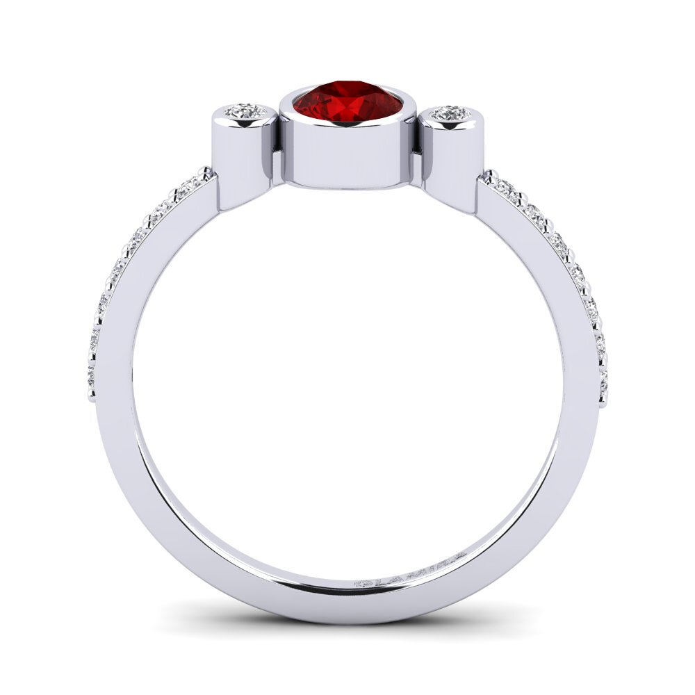 Ruby (Lab Created) Engagement Ring Bece