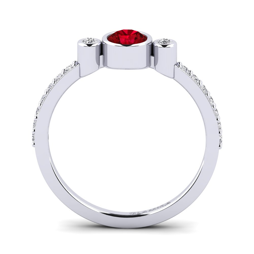 Red Zirconia Engagement Ring Bece