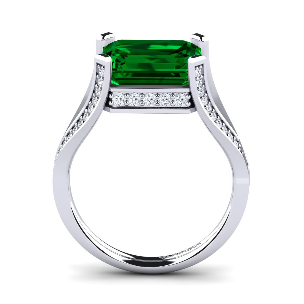 Green Zirconia Engagement Ring Beckett
