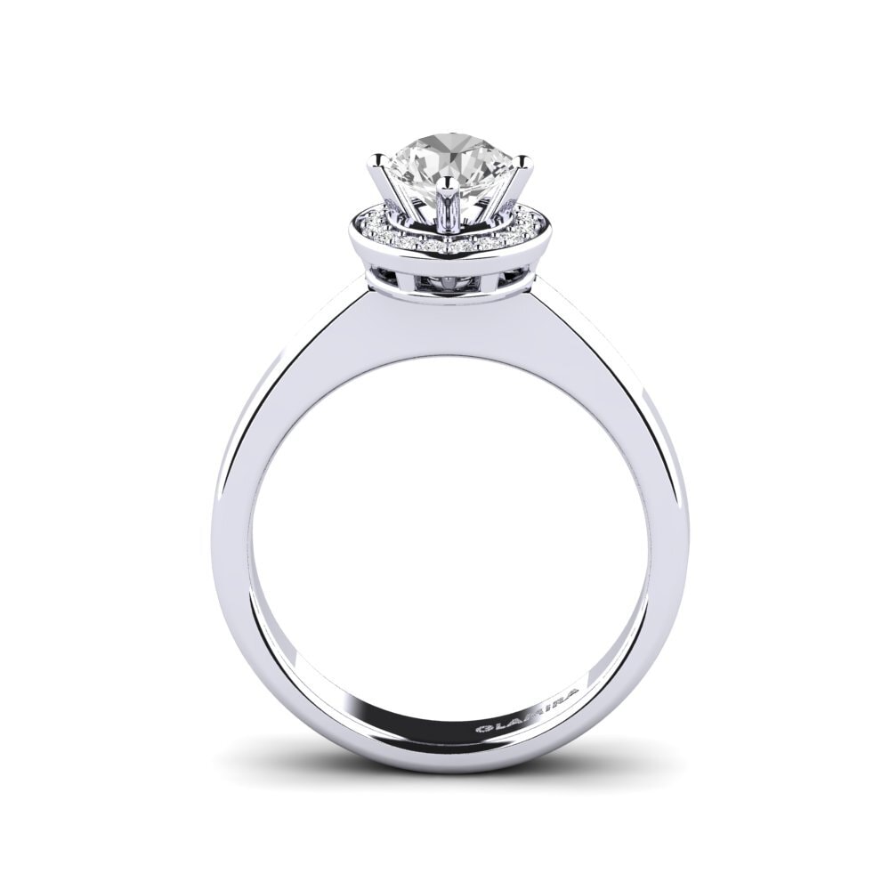 Zafiro blanco Anillo de compromiso Bede