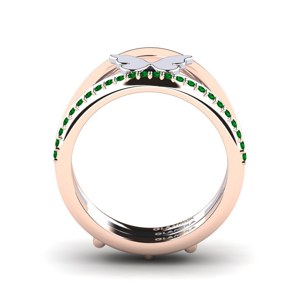 Zircônia Verde Anel Befle SET