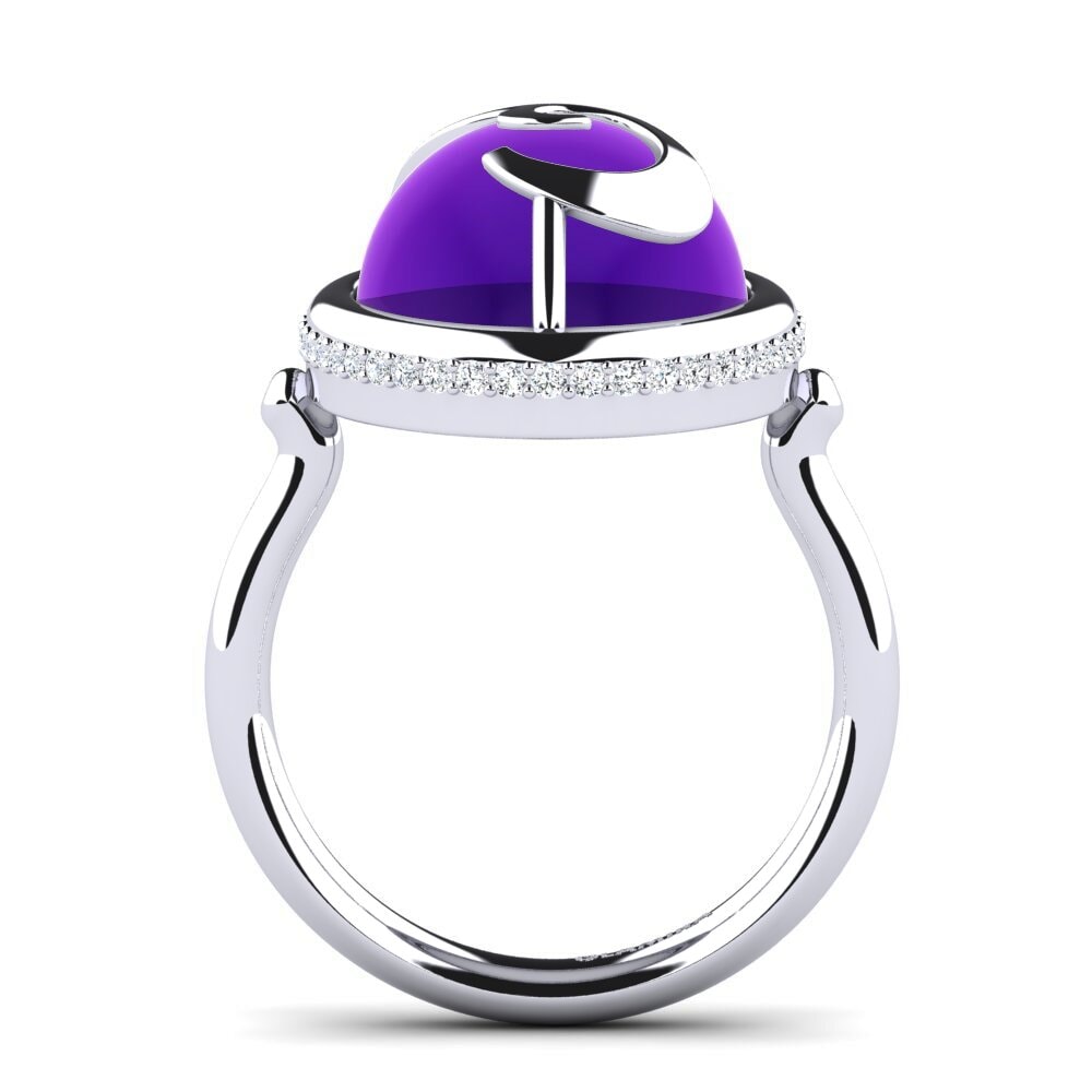 Améthyste Cabochon Bague Belindra
