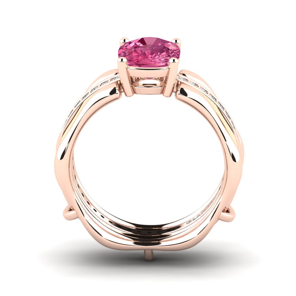 Turmalina rosa Anillo Bellisa SET