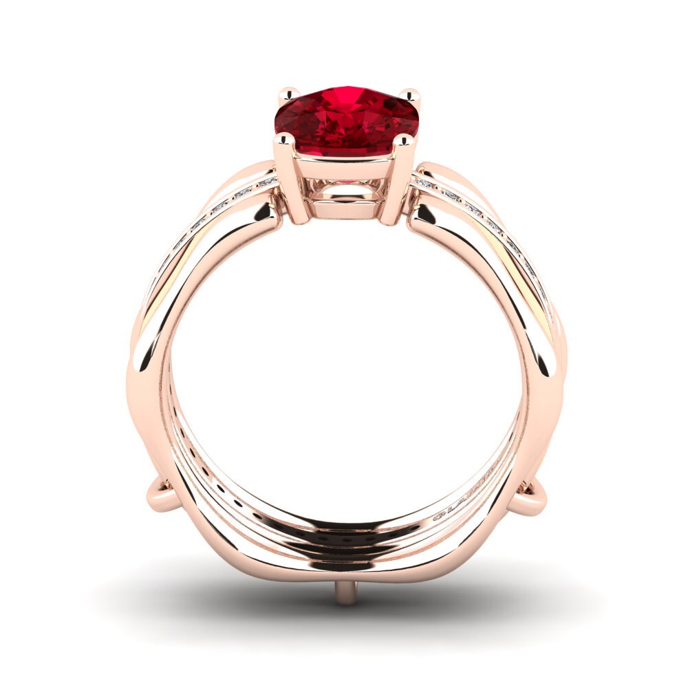 Circonita Roja Anillo Bellisa SET