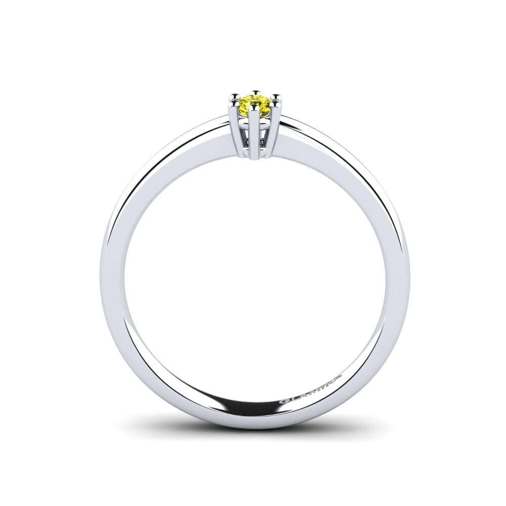 Anillo de Mujer Belva 0.1 crt Diamante Amarillo