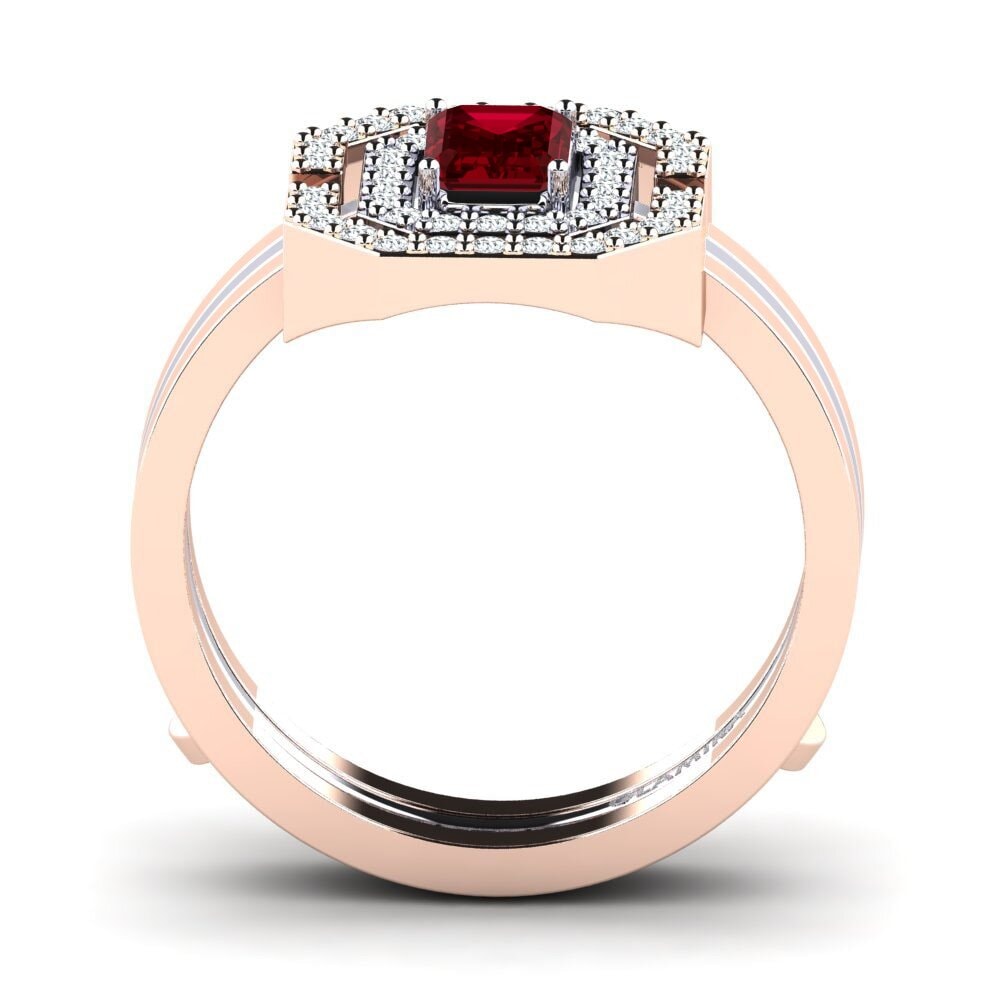 Circonita Roja Anillo Belys SET