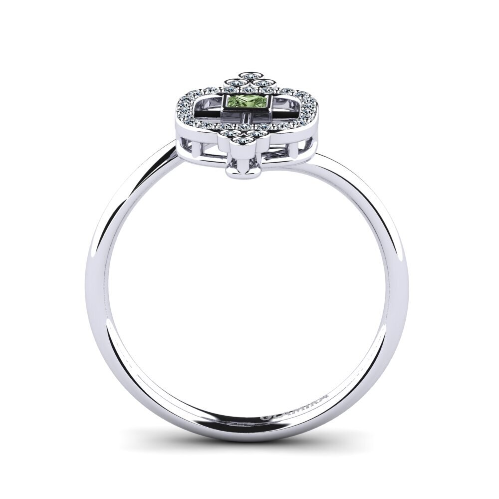 Princesa Diamante Verde Anillo Benefice