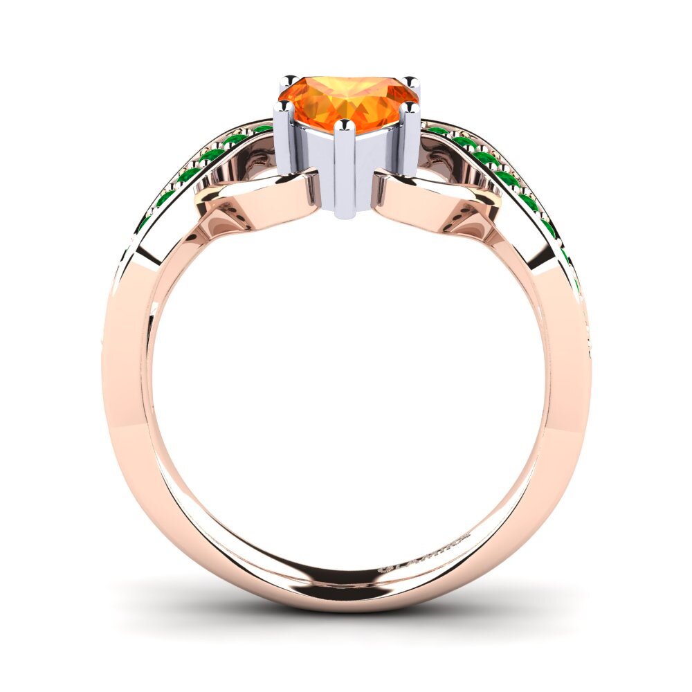 Orange Sapphire Engagement Ring Berafia