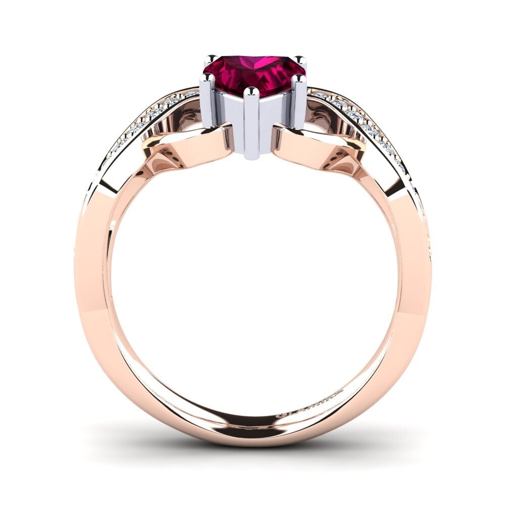 Rhodolite Garnet Engagement Ring Berafia