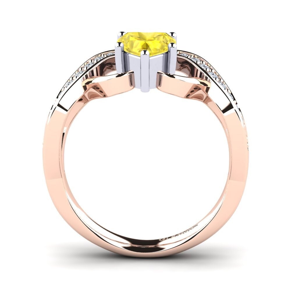 Yellow Sapphire Engagement Ring Berafia