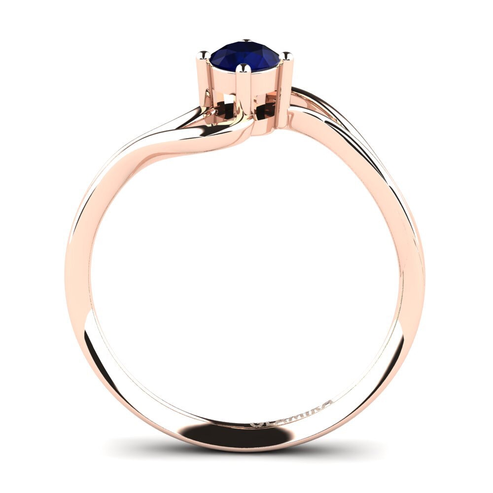14ct Rose Gold Sapphire Engagement Ring Berangaria