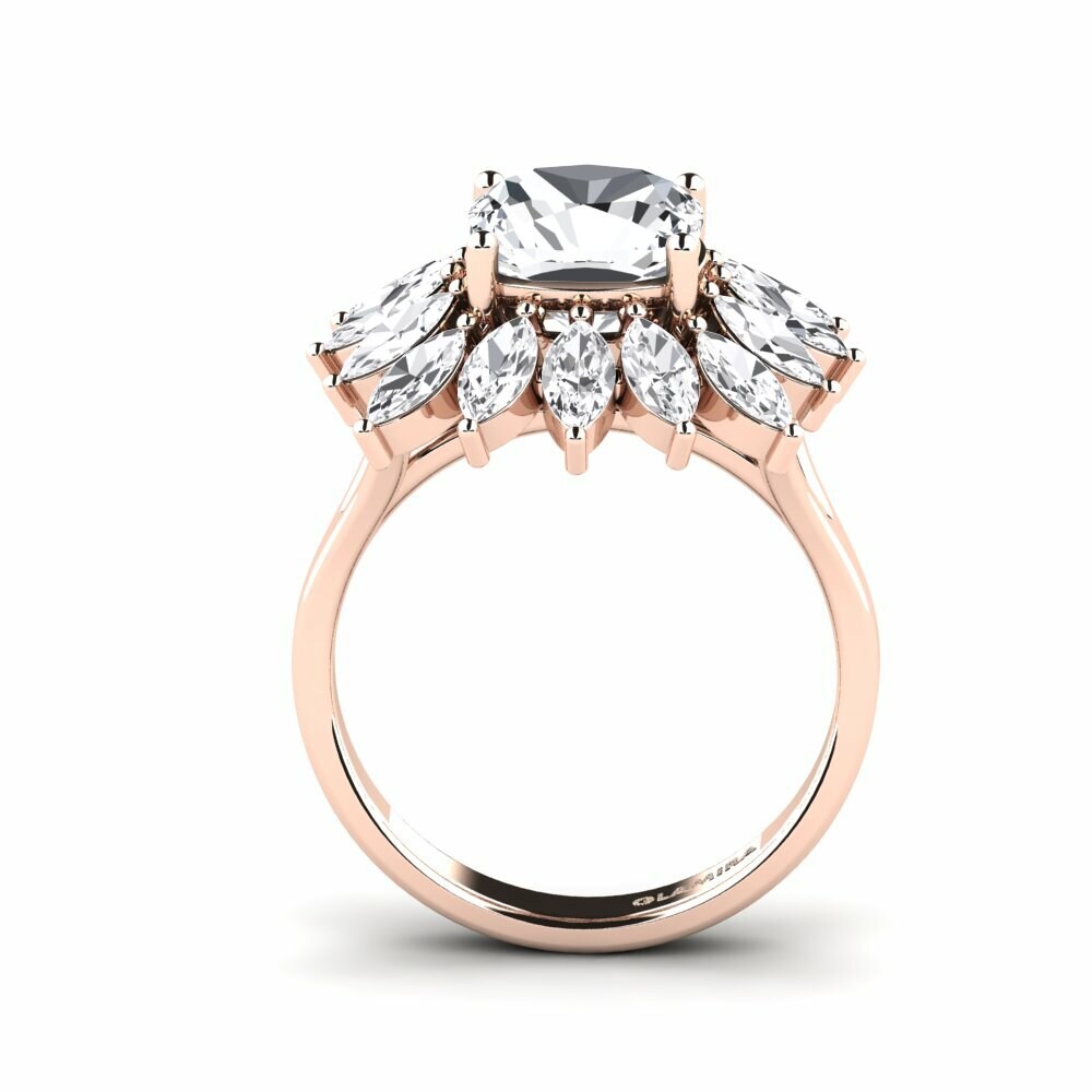 White Zircon Engagement Ring Berard