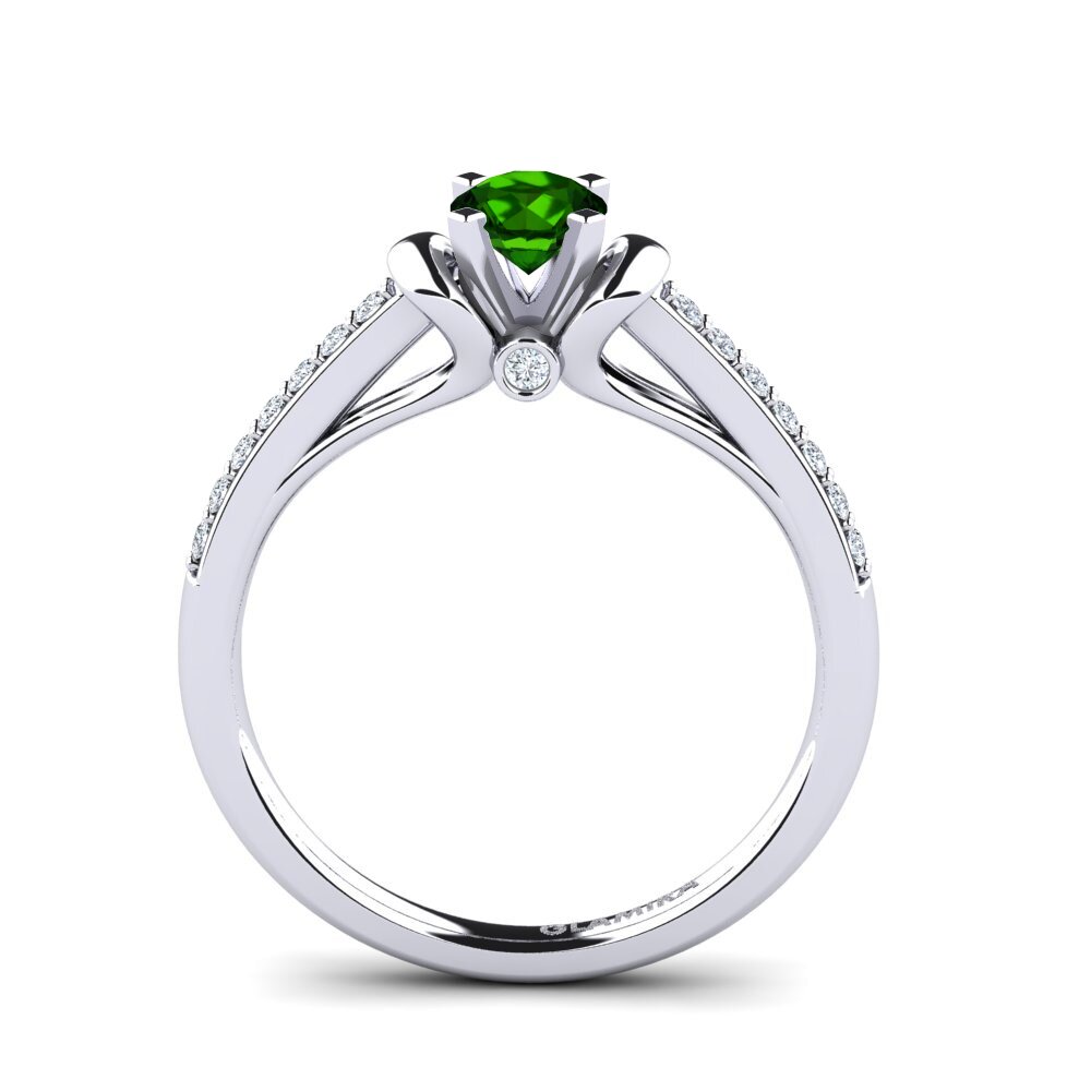 Green Tourmaline Engagement Ring Berdina