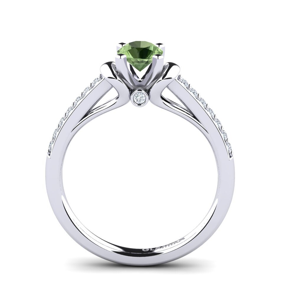 Green Sapphire Engagement Ring Berdina 0.5 crt