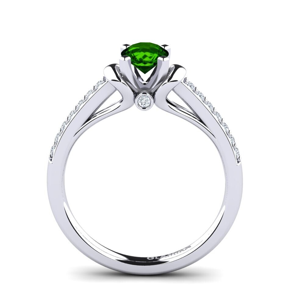 Green Tourmaline Engagement Ring Berdina 0.5 crt