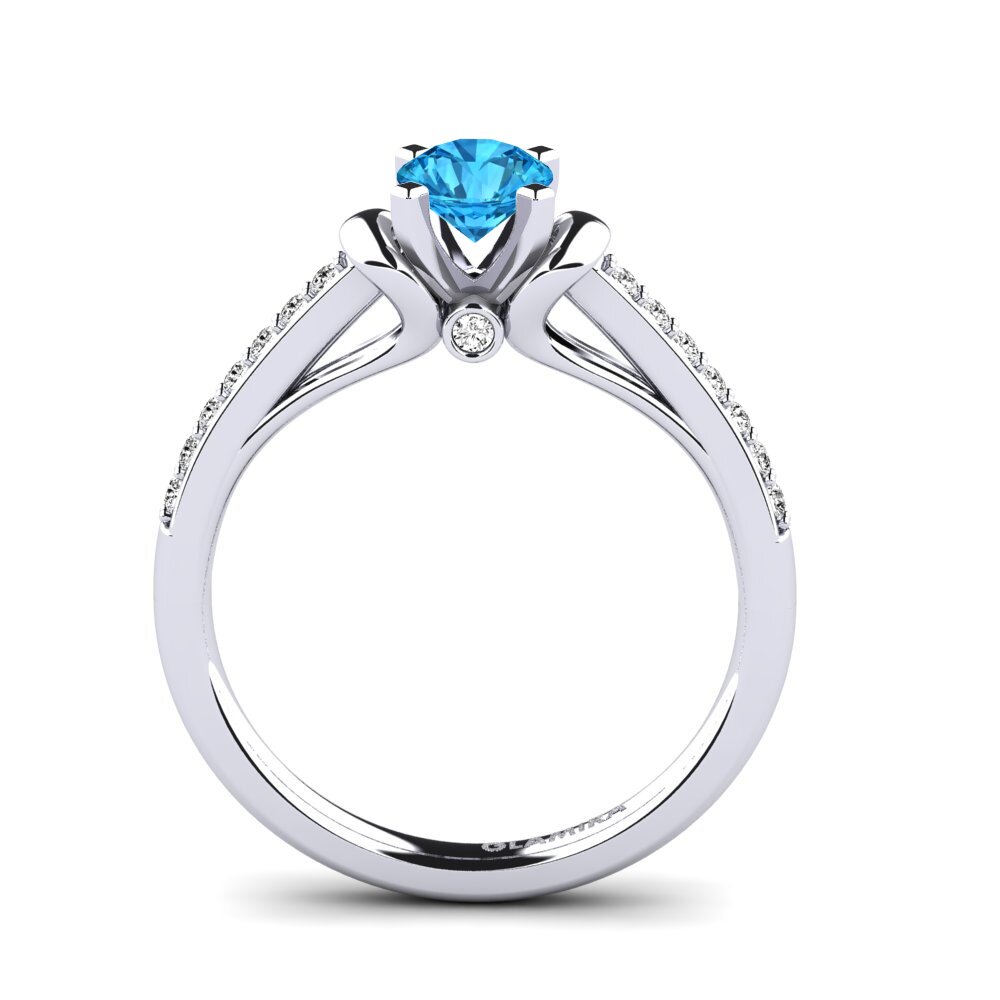 Blue Topaz Engagement Ring Berdina 0.5 crt