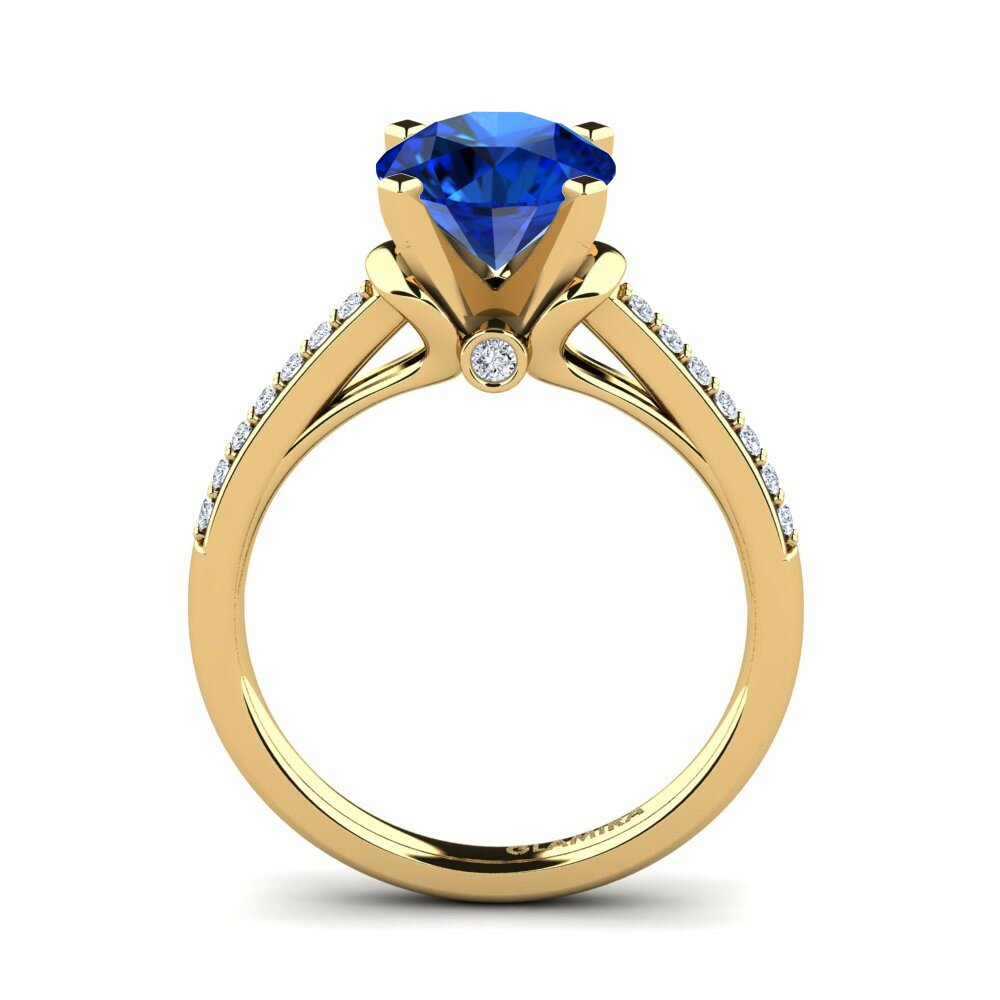 Safiro (Creado en Laboratorio) Anillo de compromiso Berdina 2.0 crt