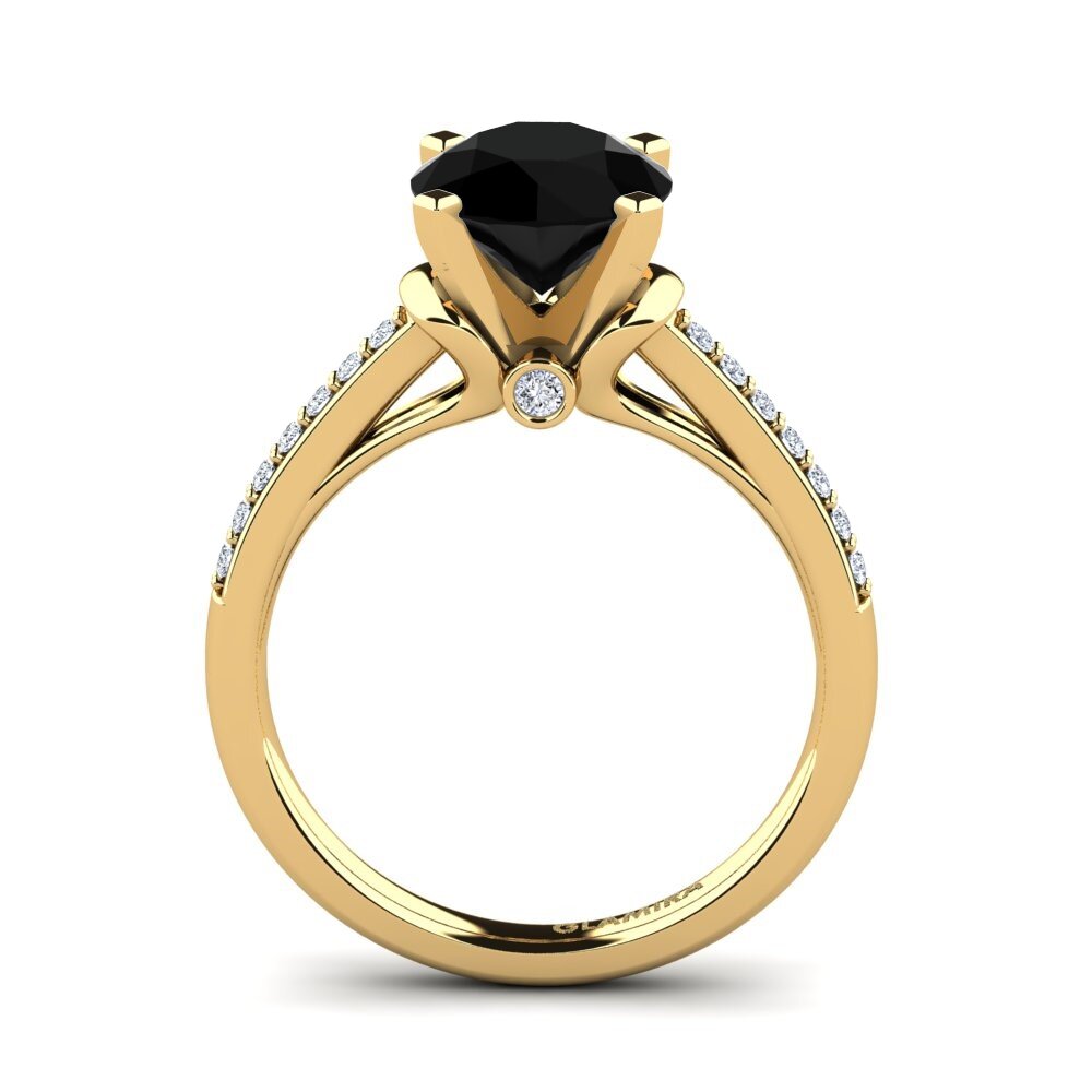 Black Onyx Engagement Ring Berdina 2.0 crt