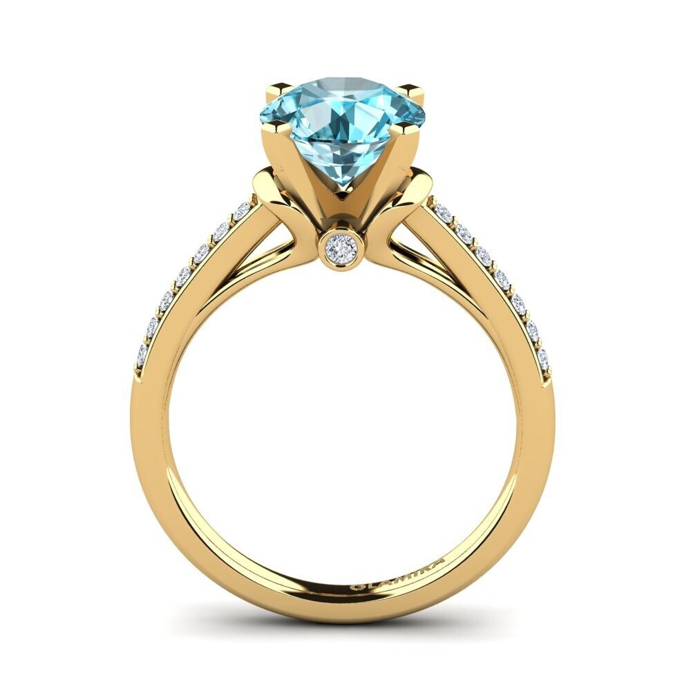 Blue Zircon Engagement Ring Berdina 2.0 crt