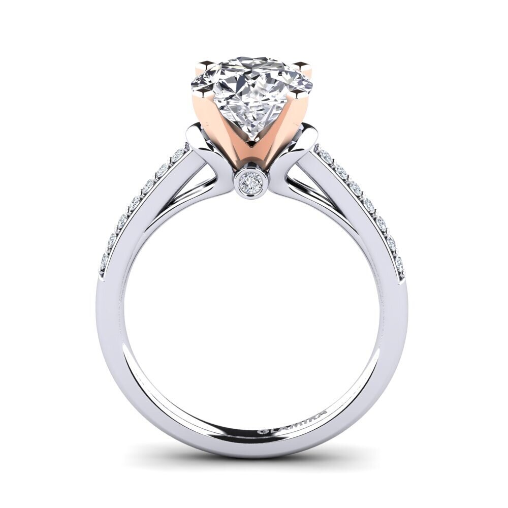 375 Weiß & Rotgold Verlobungsring Berdina 2.0 crt