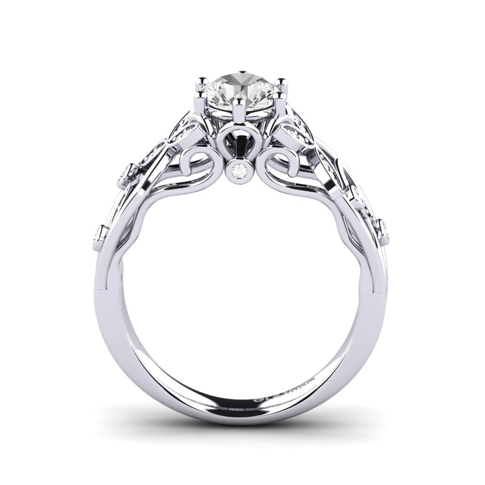 Zafiro blanco Anillo de compromiso Bergette