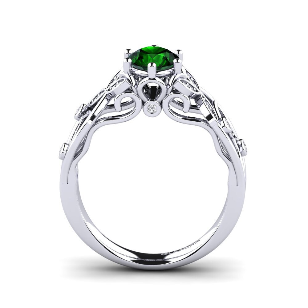 Green Tourmaline Engagement Ring Bergette