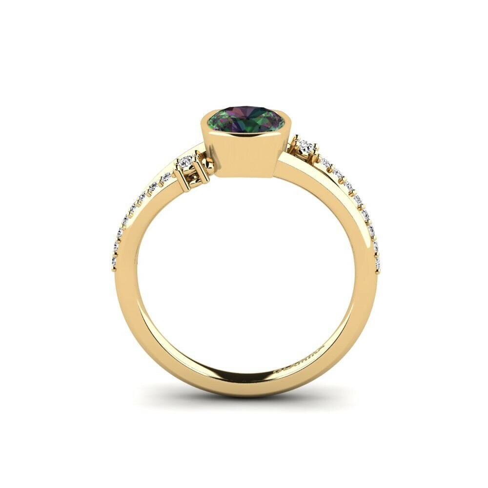 Mystic Topaz Engagement Ring Beriyman - Cushion