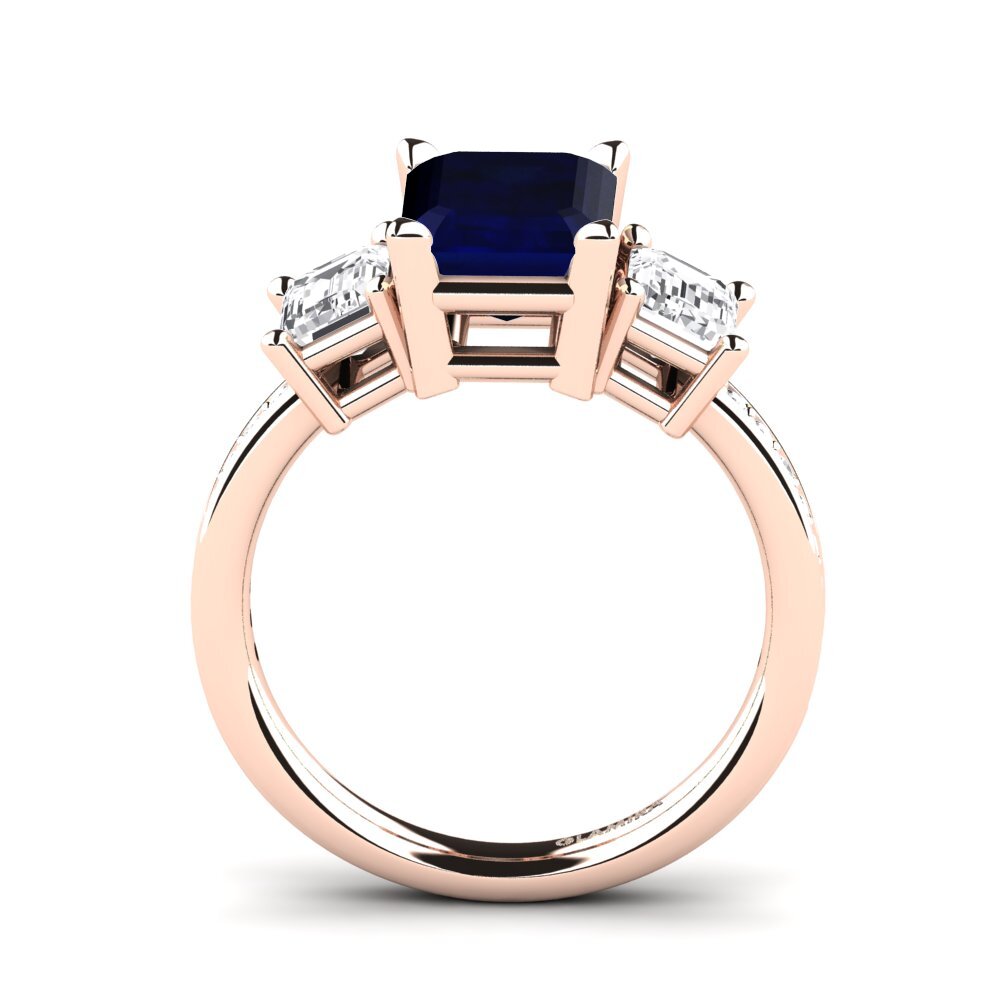 18k Oro Rosa Anillo de compromiso Bernie