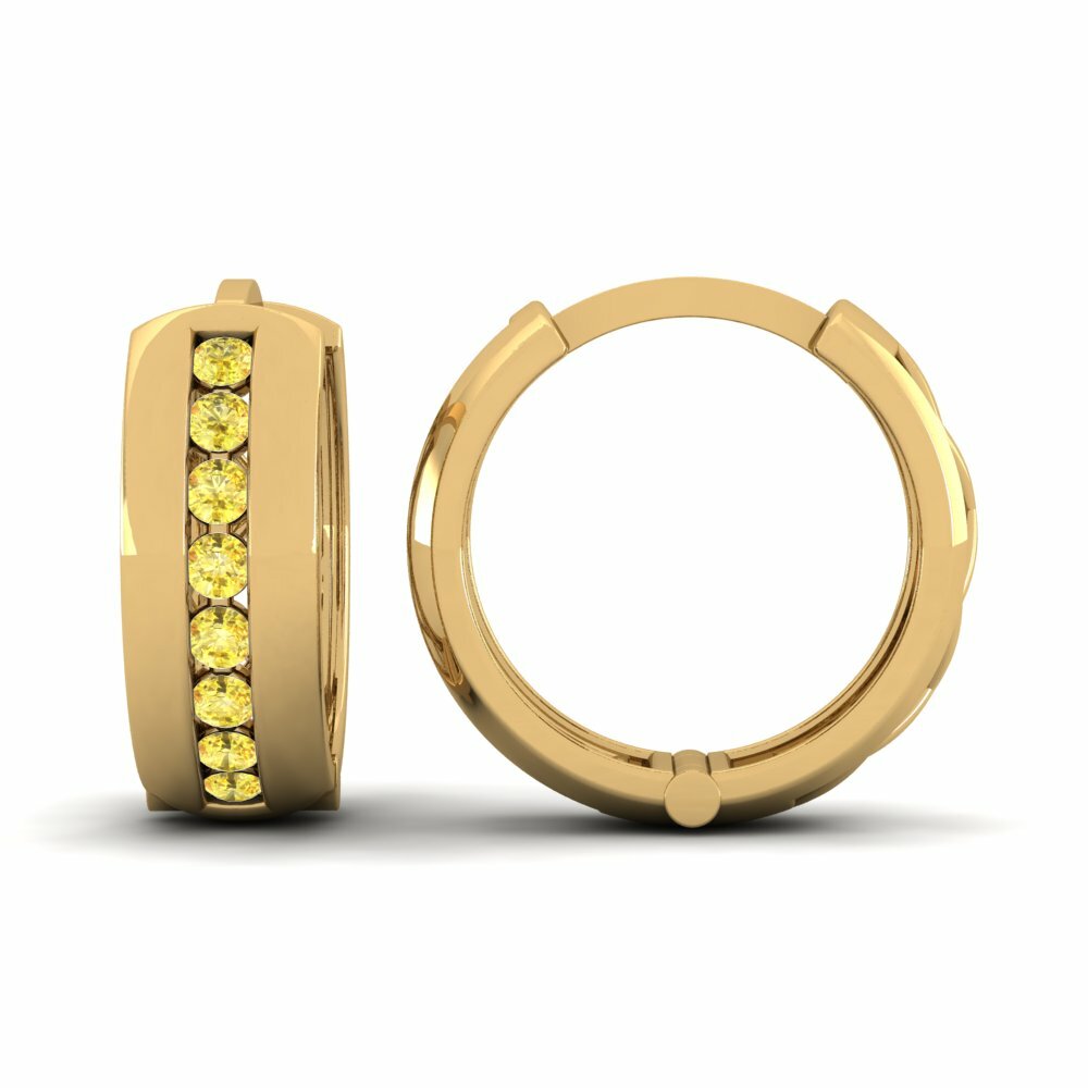 Saphir Jaune Boucle d'oreille femme Bertsch